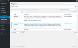Page screenshot: Plugins &lsaquo; Test site &mdash; WordPress