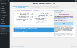 Page screenshot: BD Plugins &rarr; Recent Posts Ultimate