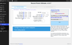 Page screenshot: BD Plugins &rarr; Recent Posts Ultimate