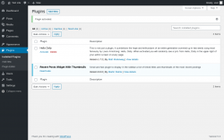 Page screenshot: Plugins &lsaquo; Test site &mdash; WordPress