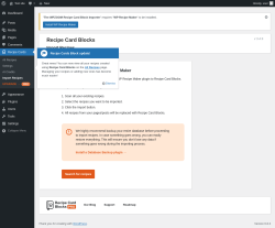 Page screenshot: Recipe Cards → Import Recipes