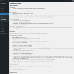 Page screenshot: Recras → Documentation