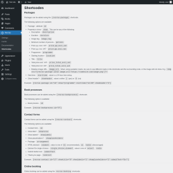 Page screenshot: Recras → Shortcodes