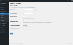Page screenshot: Recras