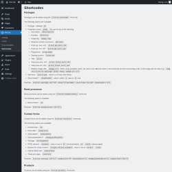 Page screenshot: Recras → Shortcodes
