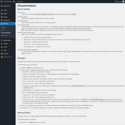 Page screenshot: Recras → Documentation