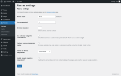 Page screenshot: Recras