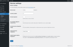 Page screenshot: Recras