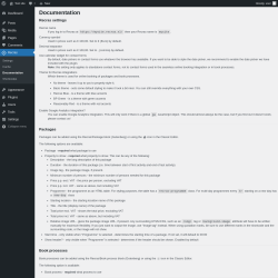 Page screenshot: Recras → Documentation