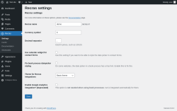 Page screenshot: Recras