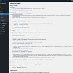 Page screenshot: Recras → Documentation