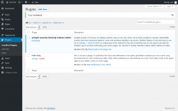 Page screenshot: Plugins &lsaquo; Test site &mdash; WordPress