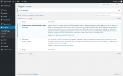 Page screenshot: Plugins &lsaquo; Test site &mdash; WordPress