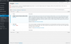 Page screenshot: Plugins &lsaquo; Test site &mdash; WordPress