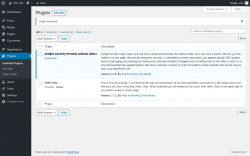 Page screenshot: Plugins &lsaquo; Test site &mdash; WordPress
