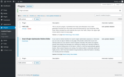 Page screenshot: Plugins &lsaquo; Test site &mdash; WordPress