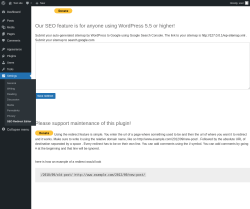 Page screenshot: Settings &rarr; SEO Redirect Editor