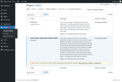 Page screenshot: Plugins &lsaquo; Test site &mdash; WordPress