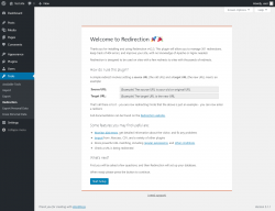 Page screenshot: Tools &rarr; Redirection