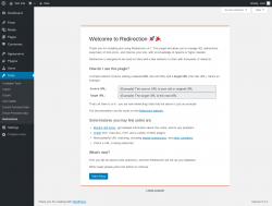 Page screenshot: Tools &rarr; Redirection