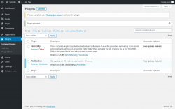 Page screenshot: Plugins &lsaquo; Test site &mdash; WordPress