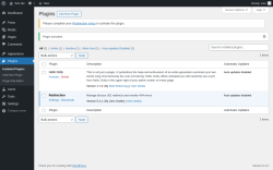 Page screenshot: Plugins &lsaquo; Test site &mdash; WordPress