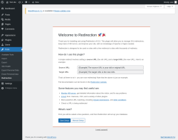 Page screenshot: Tools &rarr; Redirection