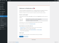 Page screenshot: Tools &rarr; Redirection