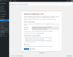 Page screenshot: Tools &rarr; Redirection