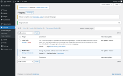 Page screenshot: Plugins &lsaquo; Test site &mdash; WordPress