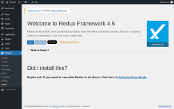 Page screenshot: Settings &rarr; Redux