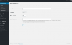 Page screenshot: Dashboard &rarr; Admin search