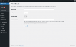 Page screenshot: Dashboard &rarr; Admin search
