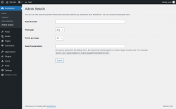 Page screenshot: Dashboard &rarr; Admin search