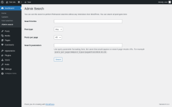Page screenshot: Dashboard &rarr; Admin search