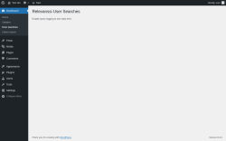 Page screenshot: Dashboard → User searches
