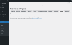Page screenshot: Settings &rarr; Relevanssi &rarr; 
			Redirects