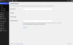 Page screenshot: Dashboard &rarr; Admin search