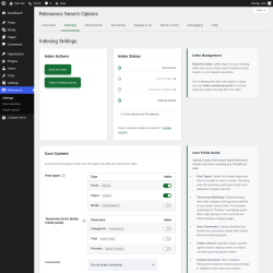 Page screenshot: Relevanssi &rarr; 
			Indexing
