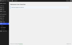 Page screenshot: Relevanssi &rarr; User searches