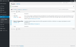 Page screenshot: Plugins &lsaquo; Test site &mdash; WordPress
