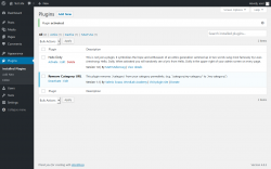Page screenshot: Plugins &lsaquo; Test site &mdash; WordPress