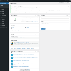 Page screenshot: Dashboard &lsaquo; Test site &mdash; WordPress