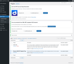 Page screenshot: Plugins ‹ Test site — WordPress