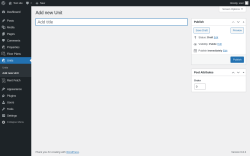 Page screenshot: Units → Add new Unit