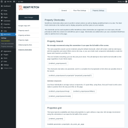 Page screenshot: Rent Fetch → Property shortcodes