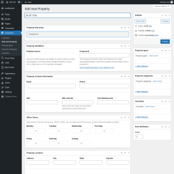 Page screenshot: Properties → Add new Property