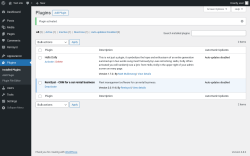 Page screenshot: Plugins ‹ Test site — WordPress
