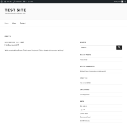 Page screenshot: Test site &ndash; Just another WordPress site