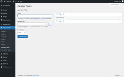 Page screenshot: Appearance → Custom Fonts